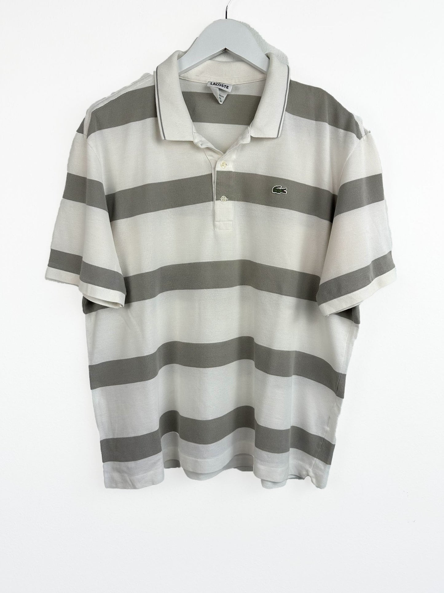 Polo Lacoste bianca grigia (25p97) - L