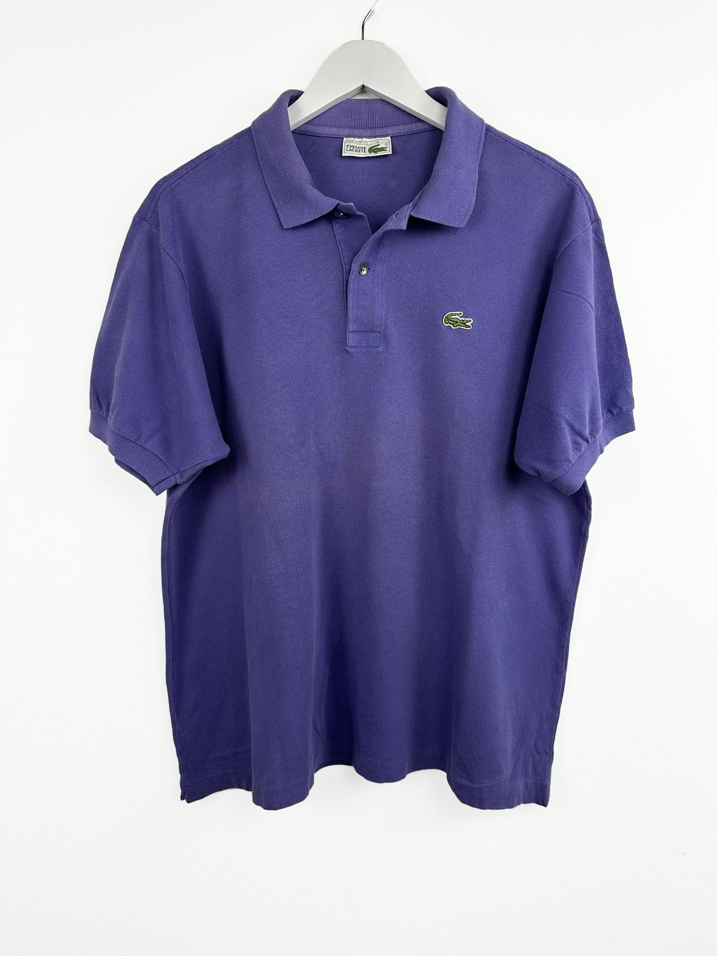 Polo Lacoste viola 80s (25p121) - M/L