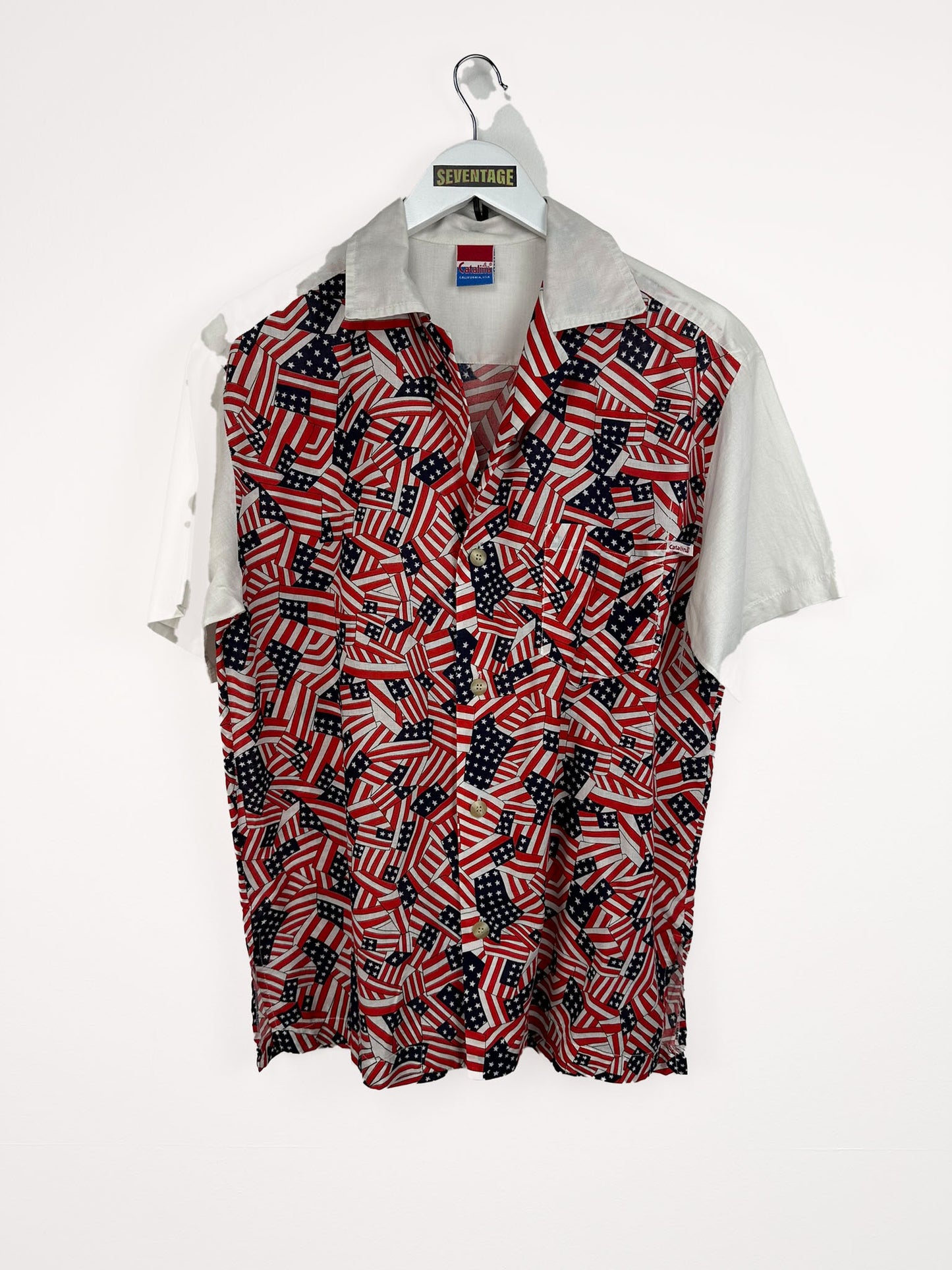 Camicia rossa Usa flag - L