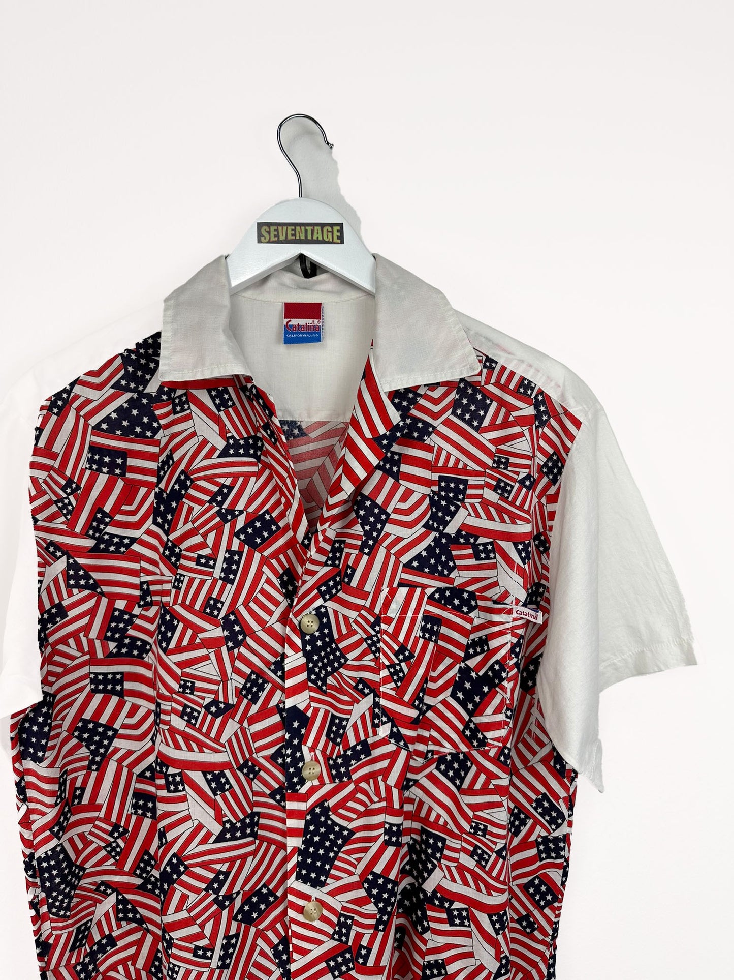 Camicia rossa Usa flag - L