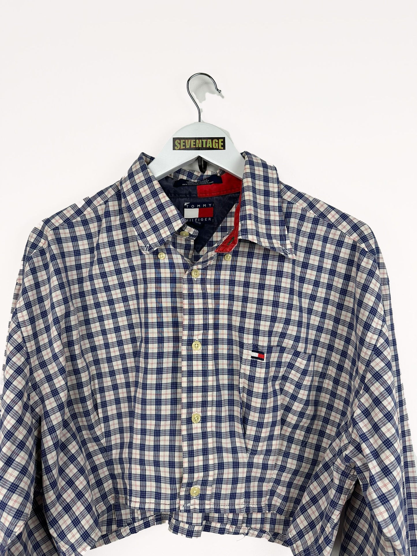 Camicia Tommy Hilfiger blu cropped donna - L