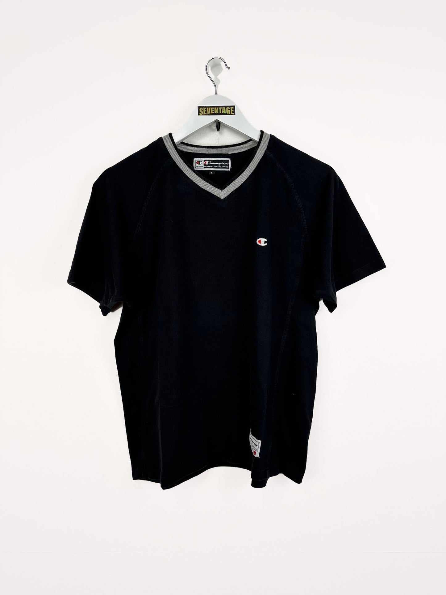 T-shirt Champion nera vintage - L