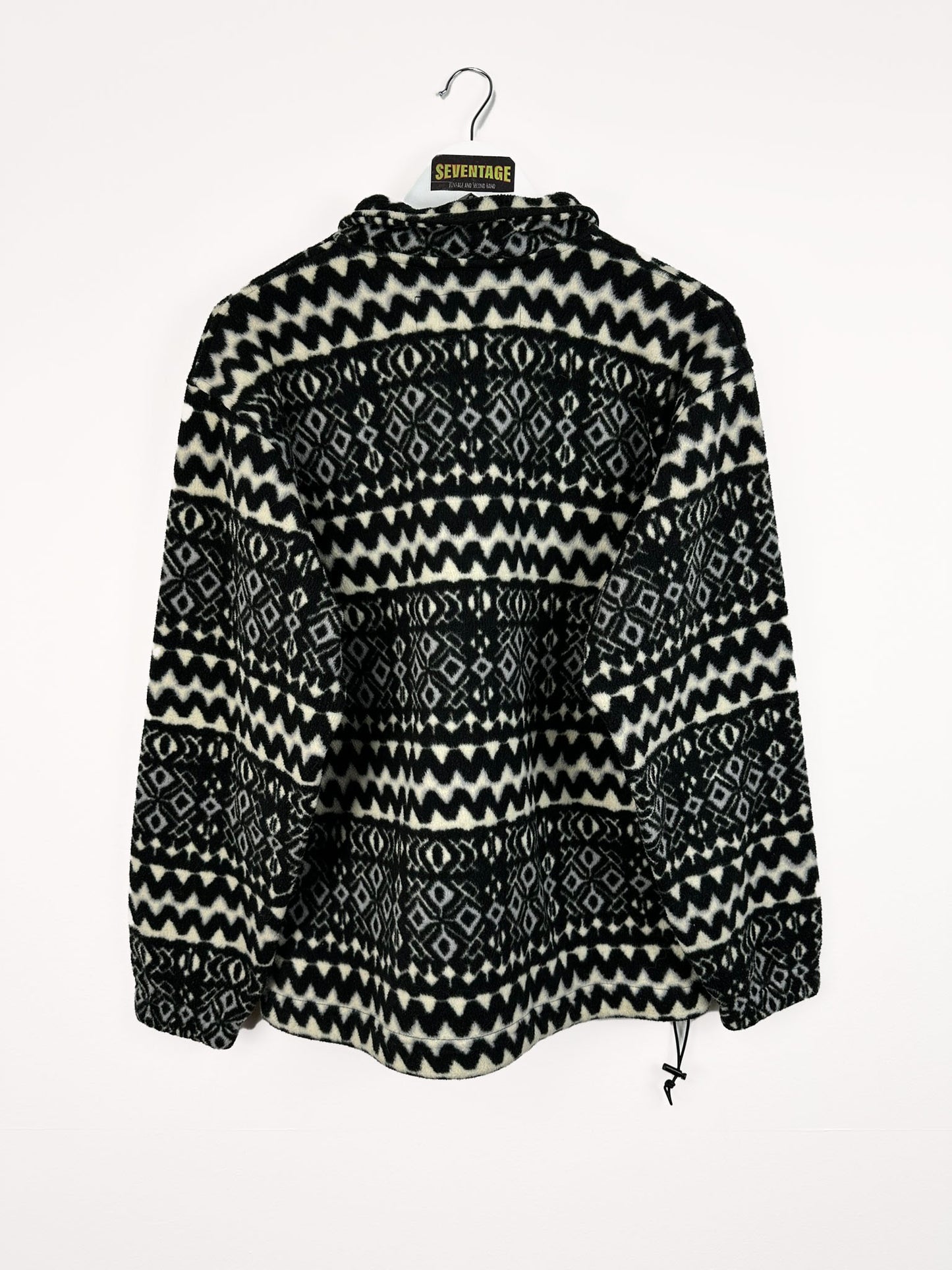 Maglione pile Invicta nero bianco - S
