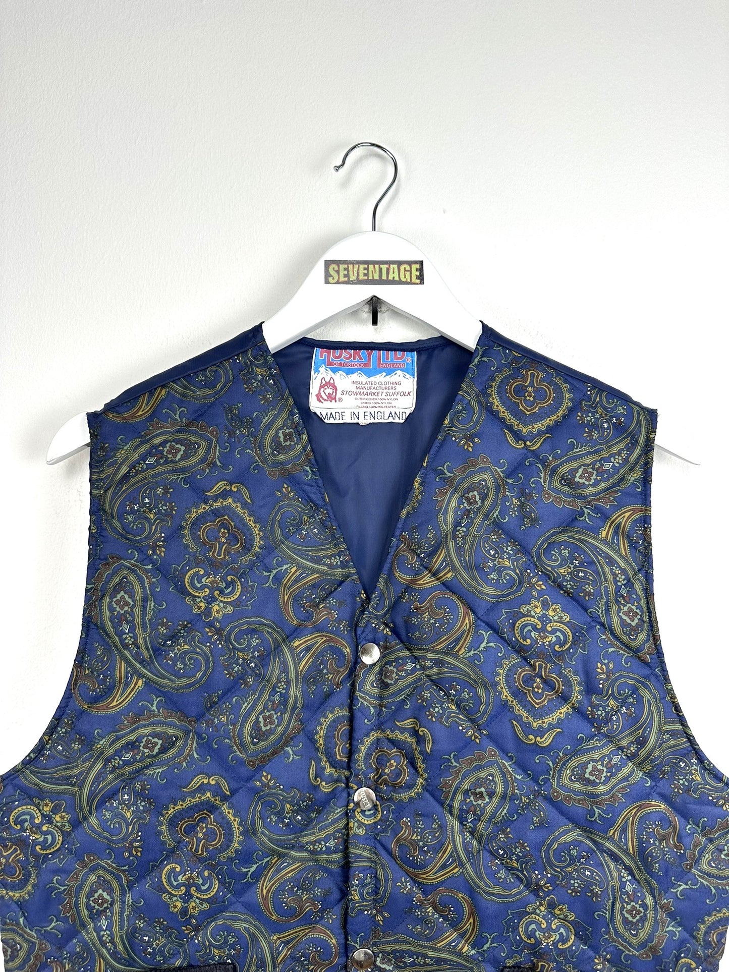 Gilet Husky blu fantasia - S