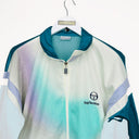 Felpa Sergio Tacchini bianca verde vintage - L
