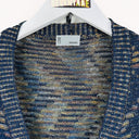 Maglione cardigan Missoni blu vintage - L