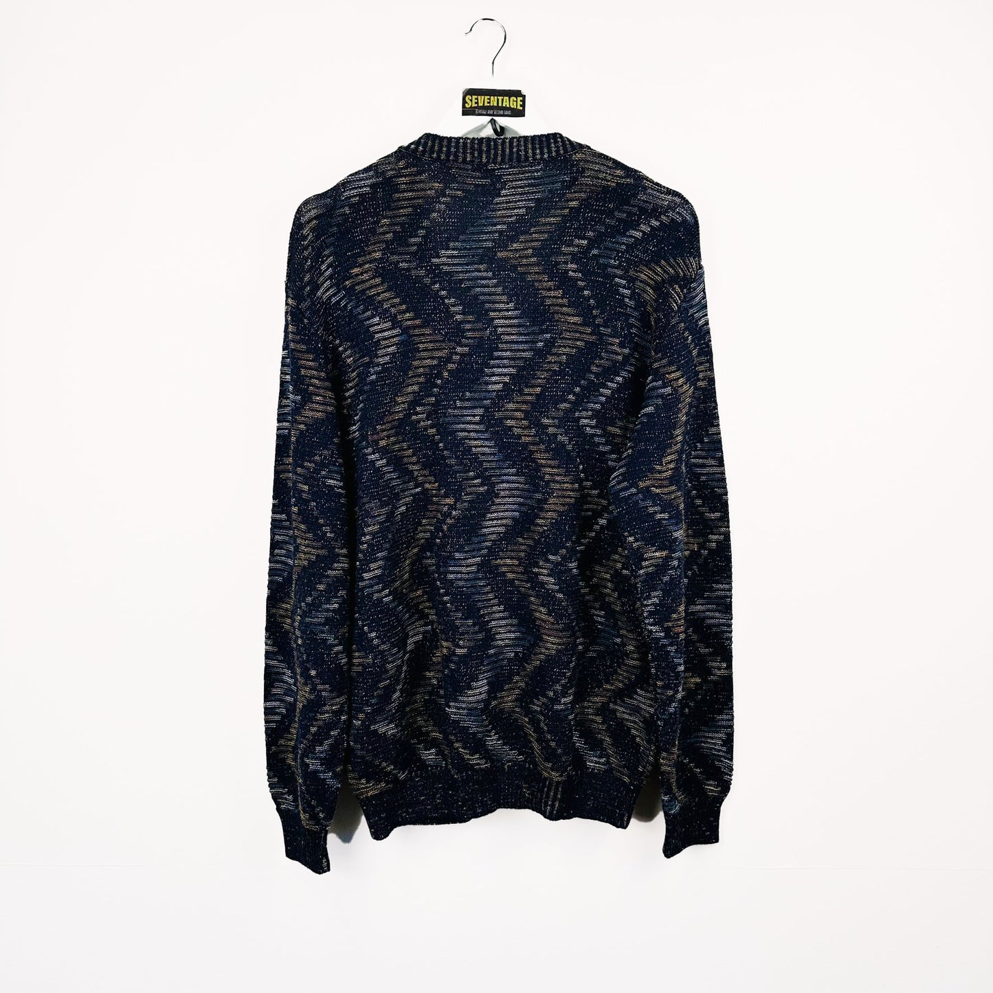 Maglione cardigan Missoni blu vintage - L