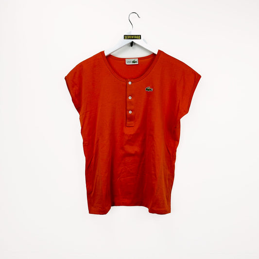 T-shirt Lacoste arancione vintage donna - L