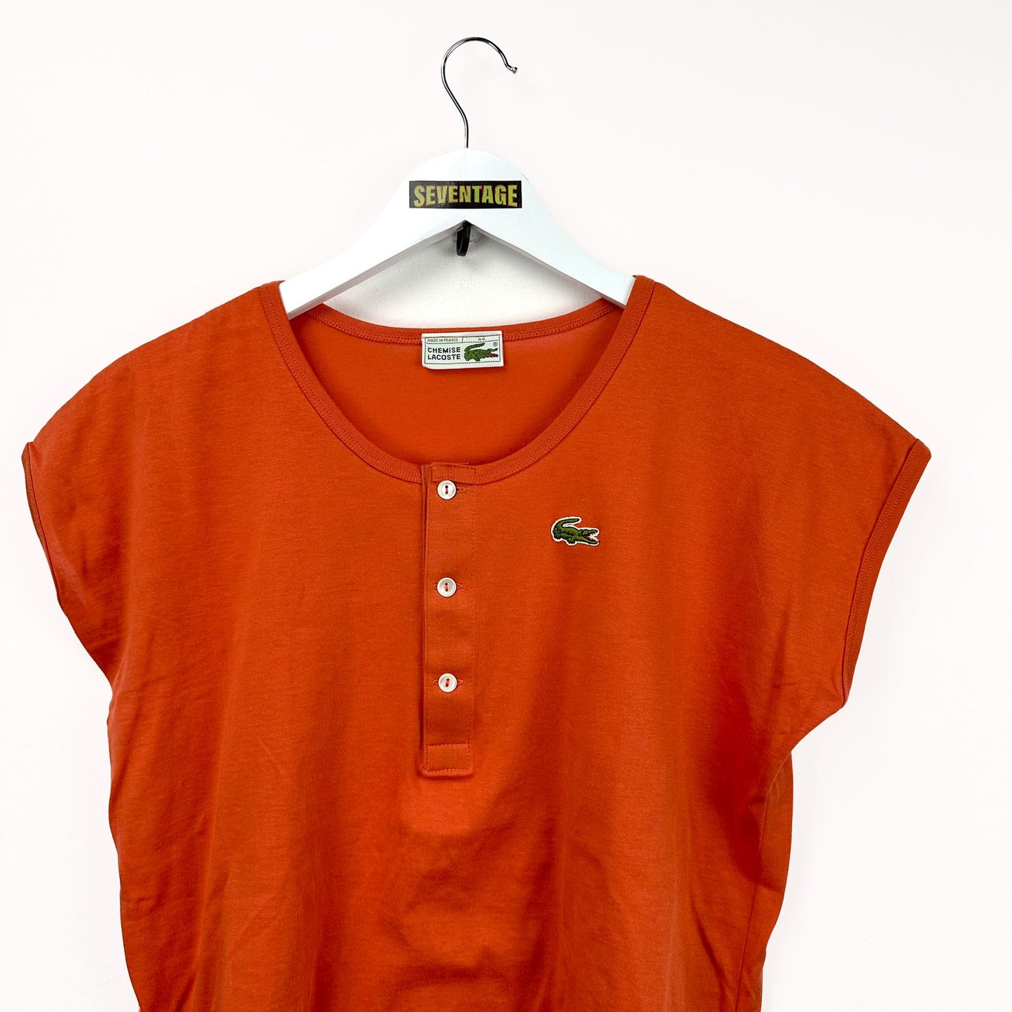 T-shirt Lacoste arancione vintage donna - L