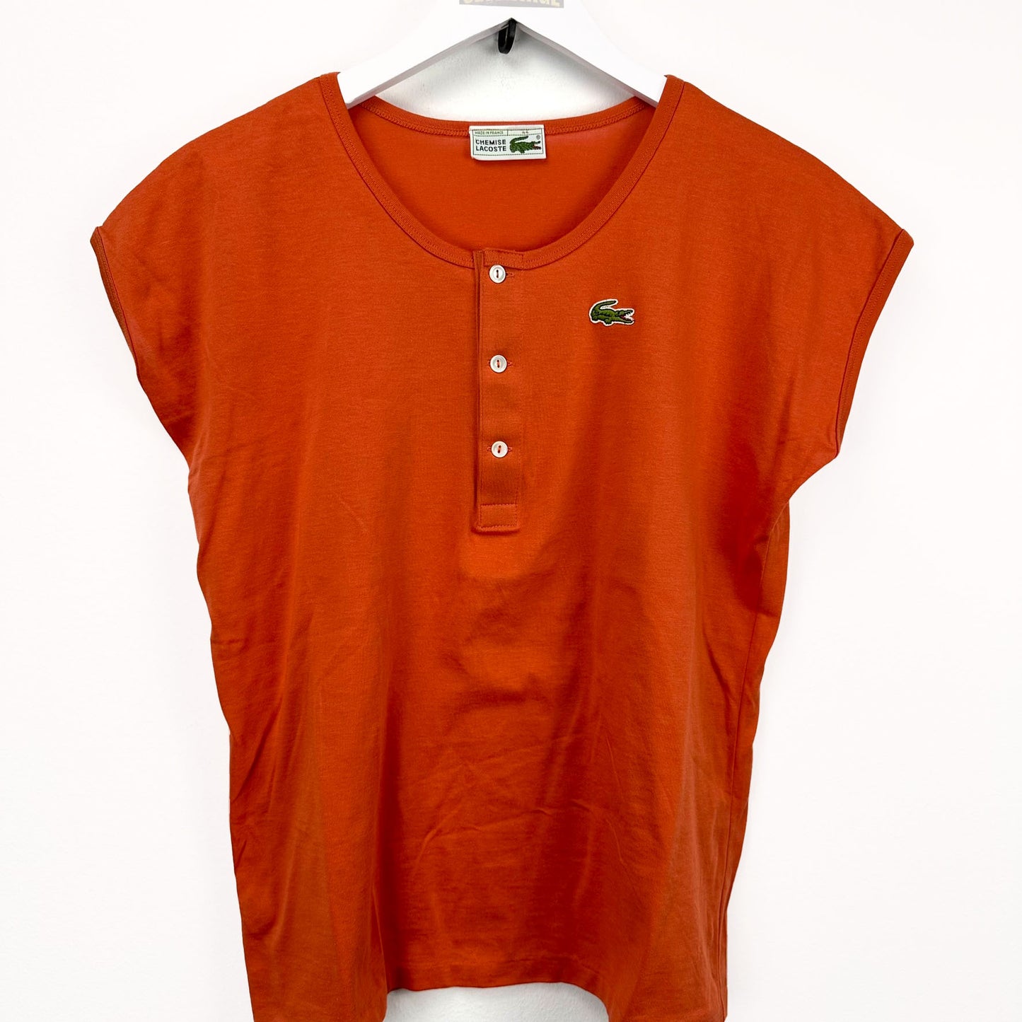 T-shirt Lacoste arancione vintage donna - L