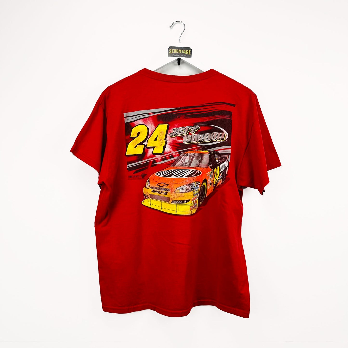 T-shirt nascar  USA rossa vintage - XL