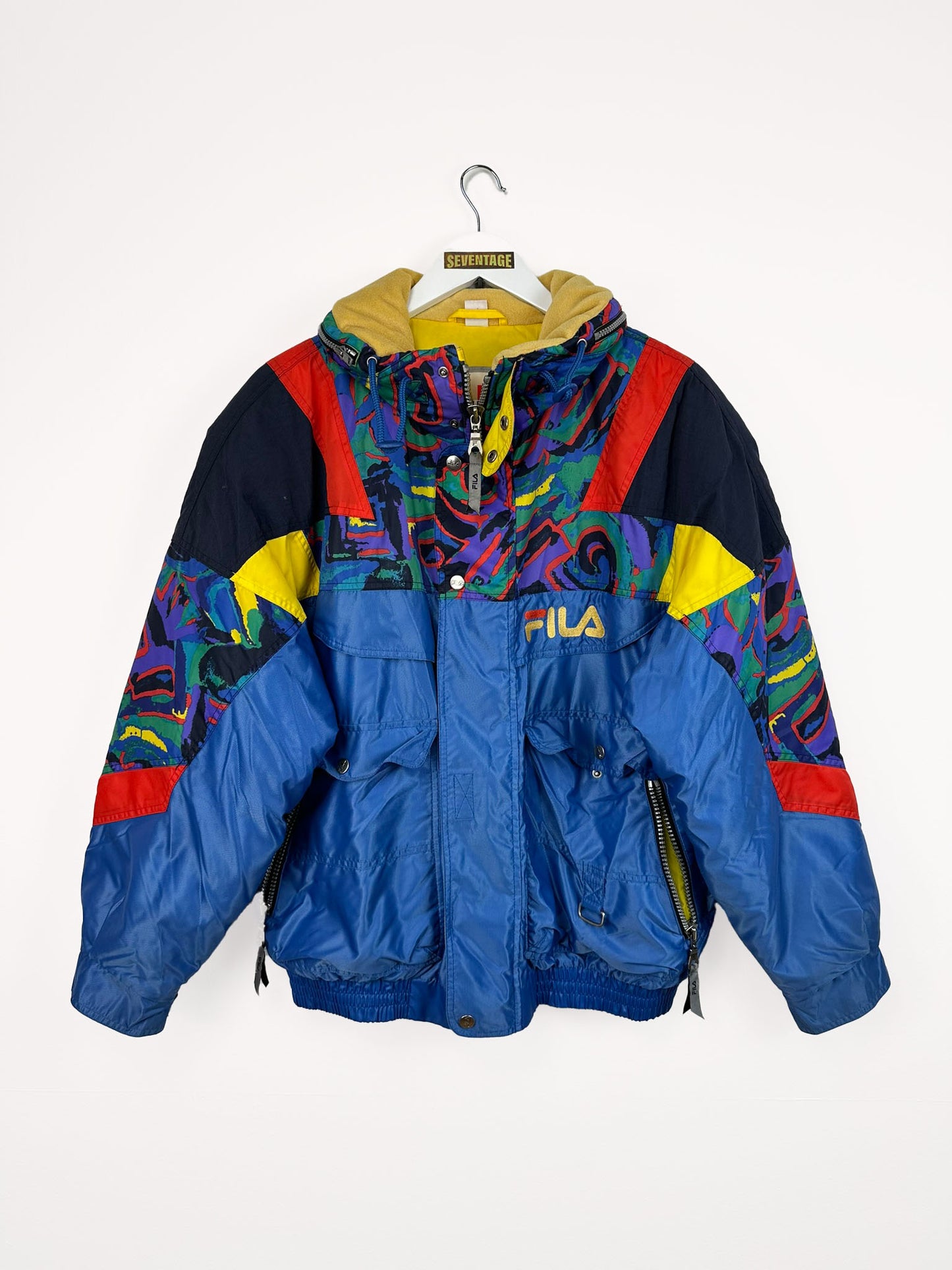 Giacca Fila Italia blu da sci 90s L – Seventage Shop