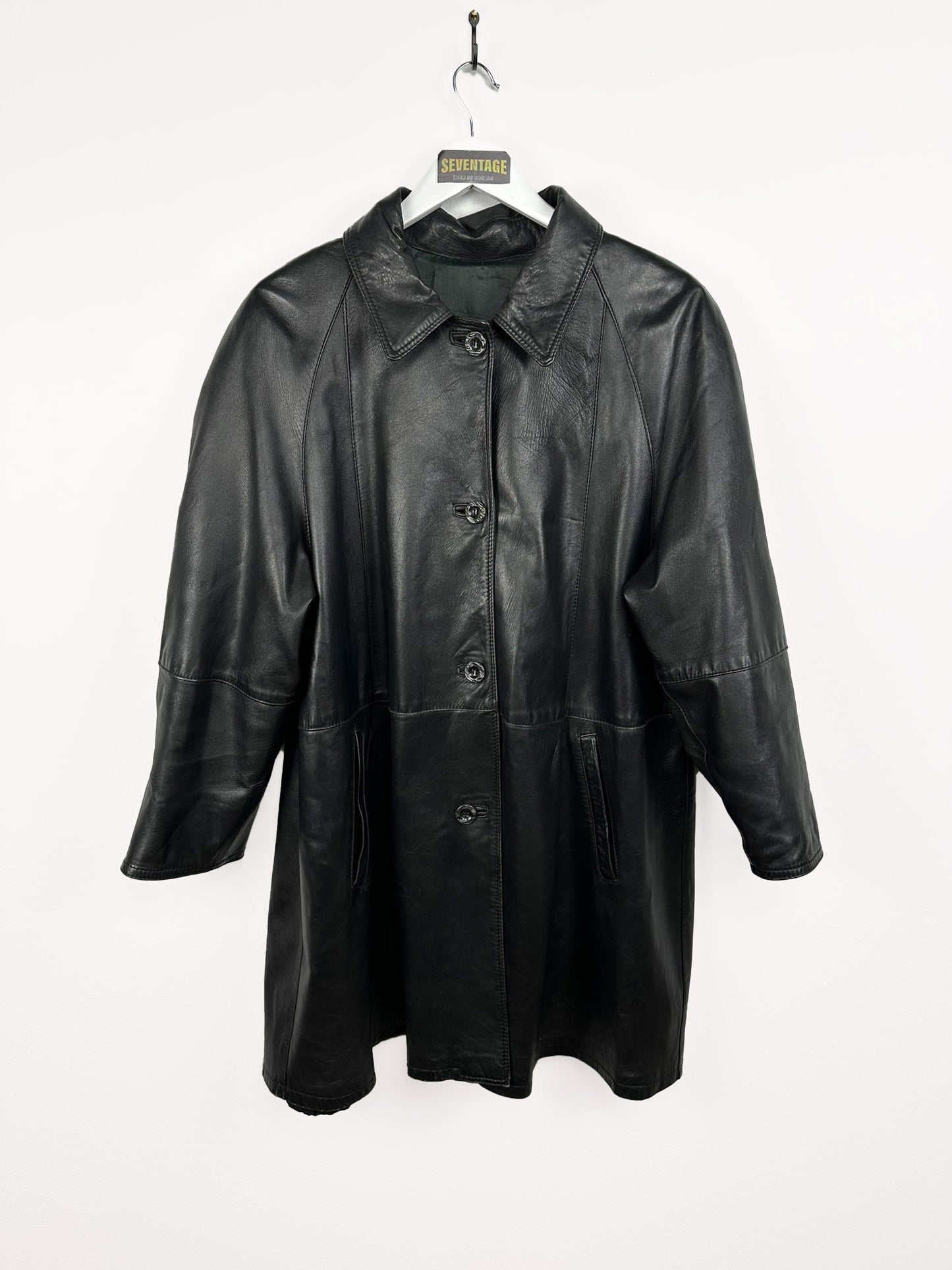 Trench in pelle nero 01 - L