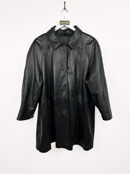 Trench in pelle nero 01 - L