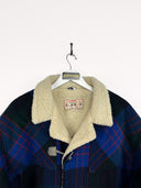 Cappotto imbottito Levi's in lana blu  90s - XL
