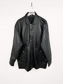 Trench in pelle nero (14) - XL