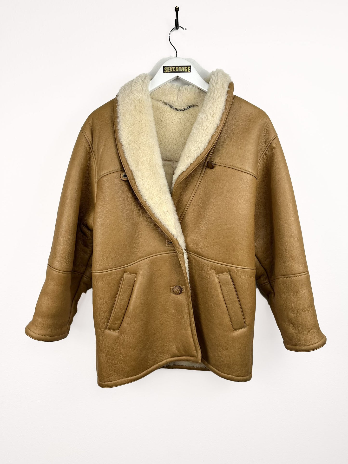 Montone beige in pelle donna - S