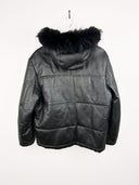 Giacca in pelle nera donna (30) - M