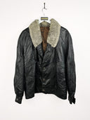 Bomber in pelle con pelo (31) - XL