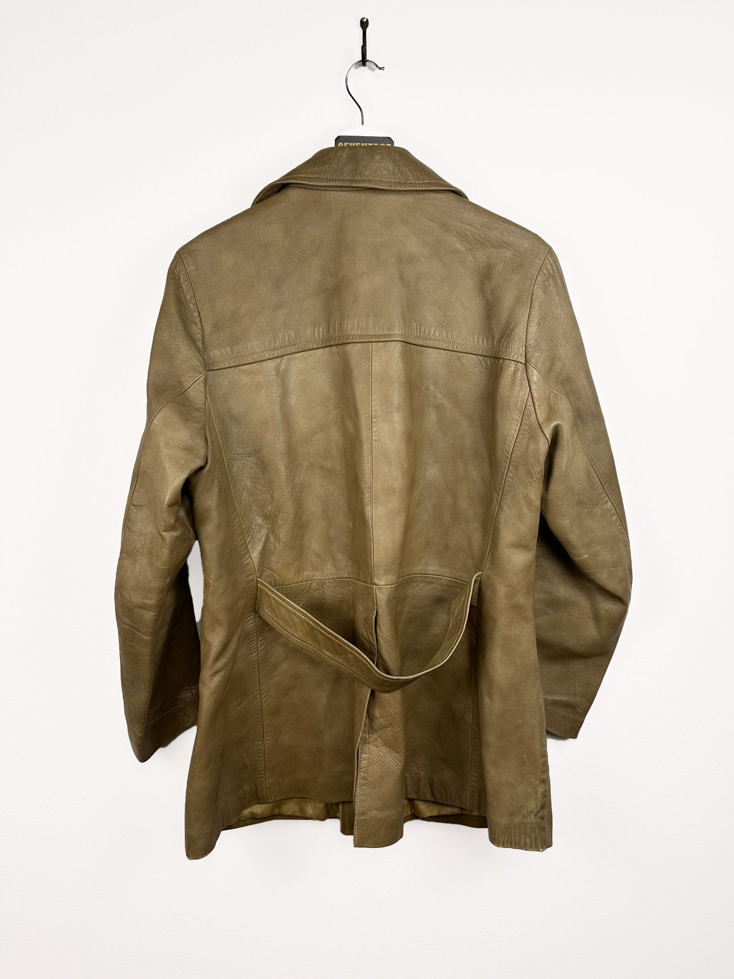 Trench in pelle grigio (32) - M