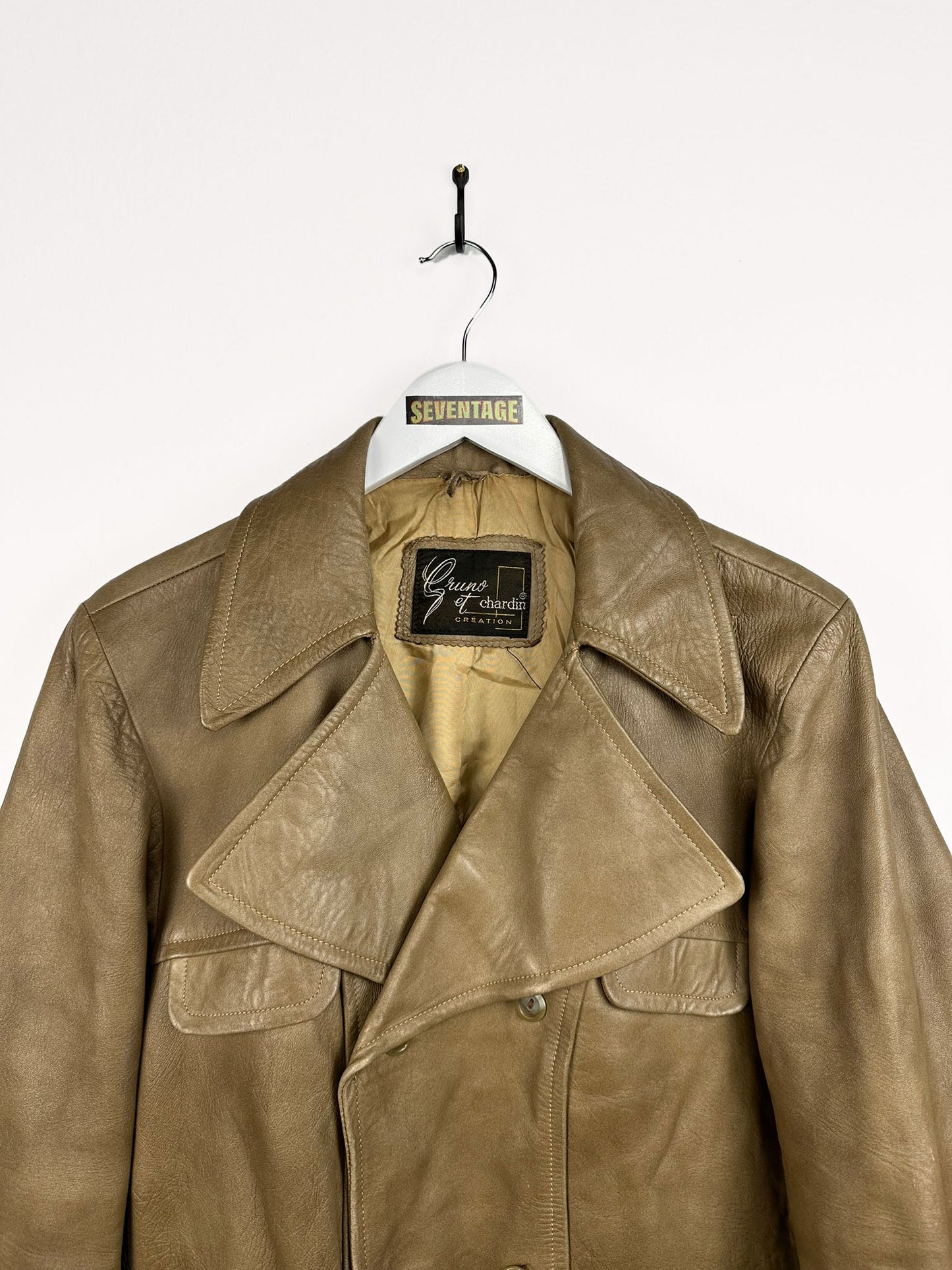 Trench in pelle grigio (32) - M