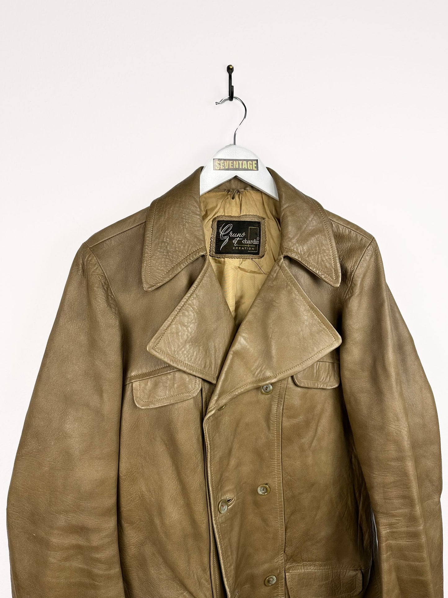Trench in pelle grigio (32) - M