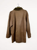 Montone lungo in vera pelle 90s - XL