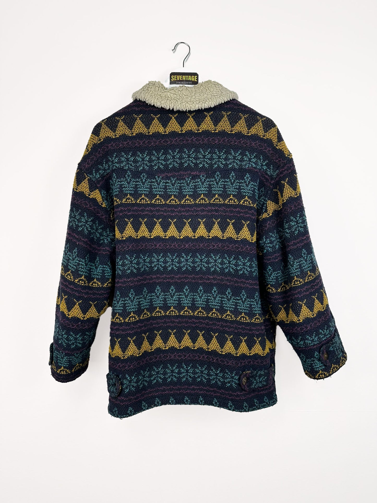 Cappotto blu in lana 00s - L