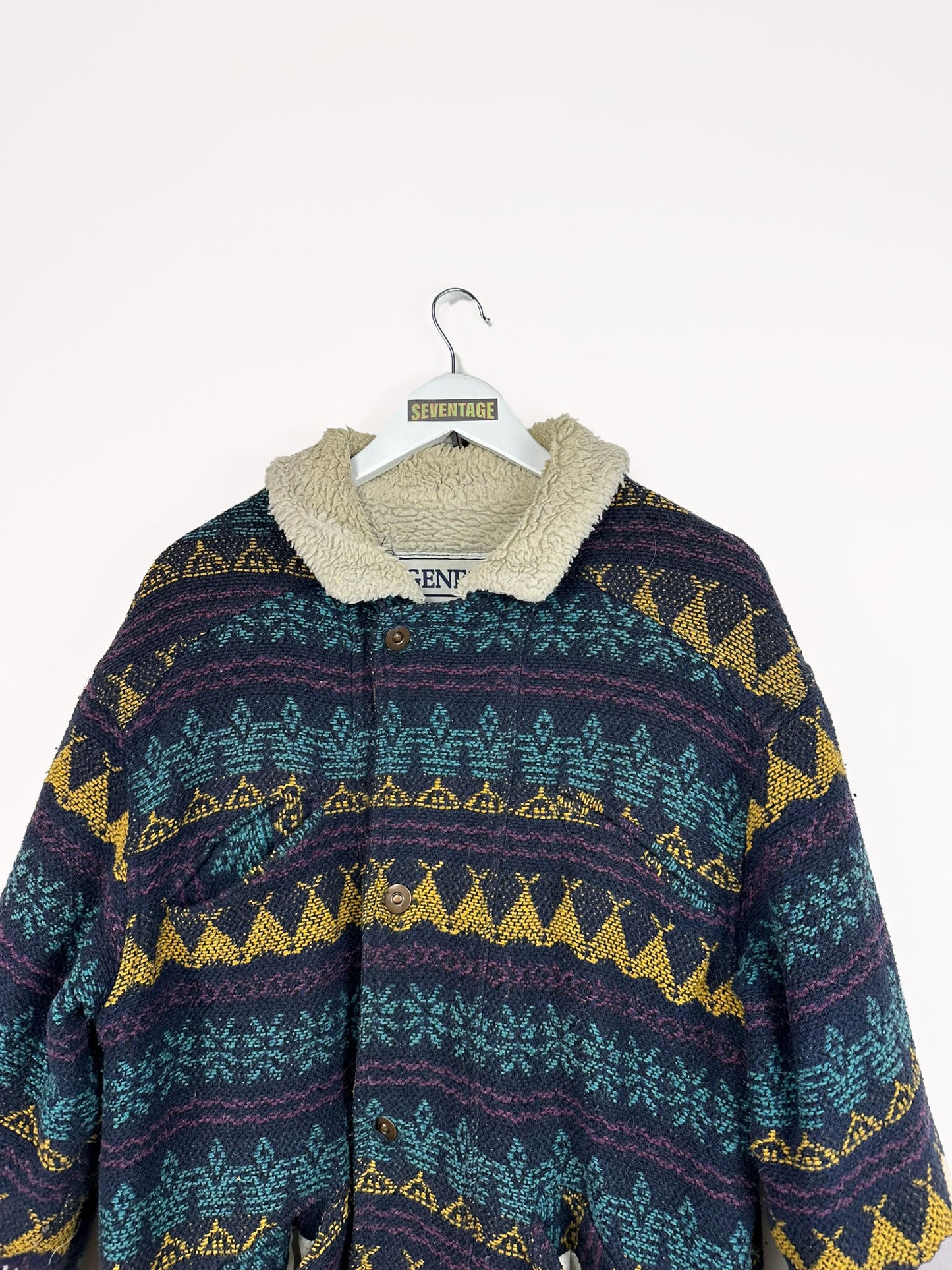 Cappotto blu in lana 00s - L