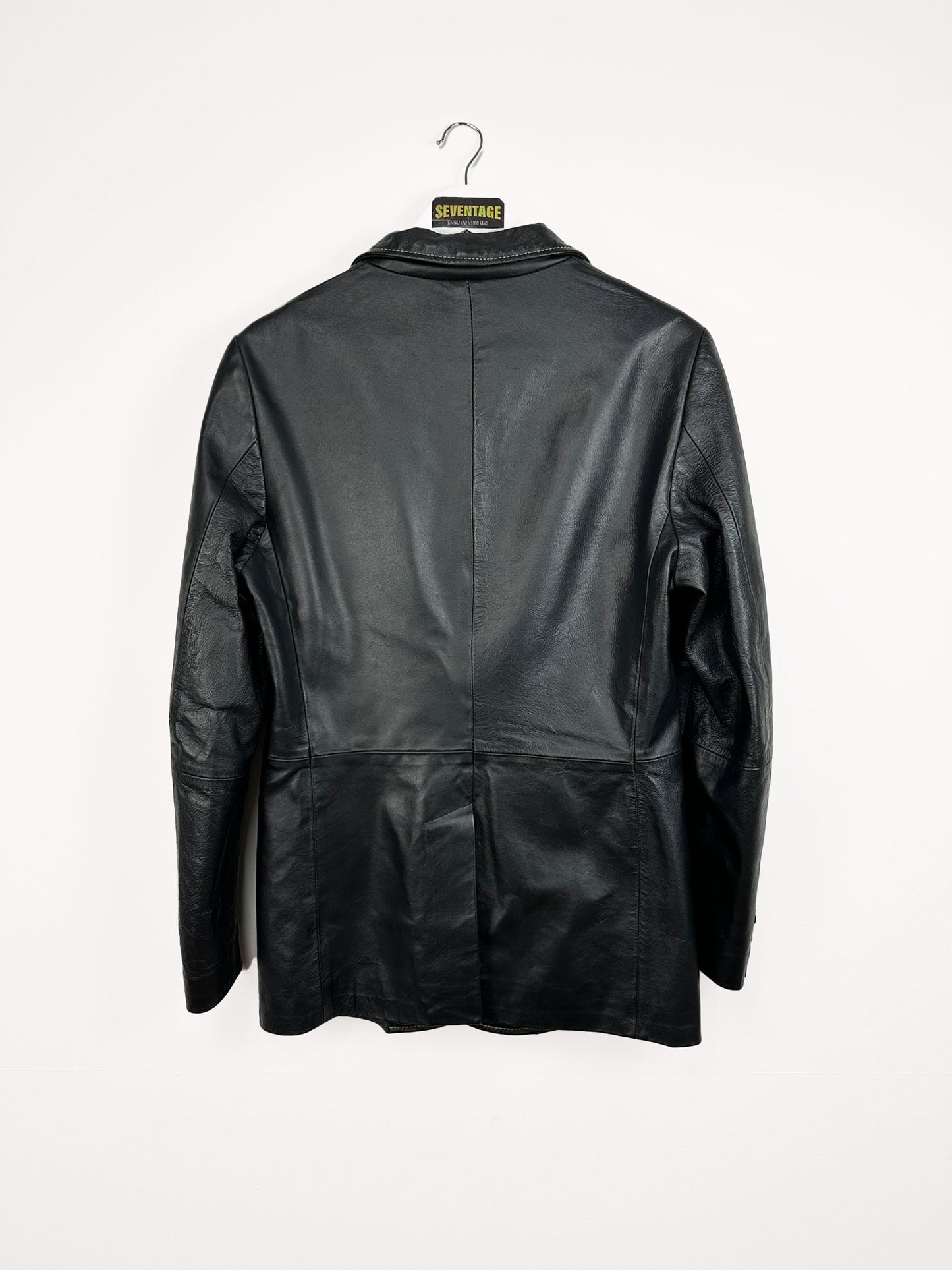 Giacca in pelle nera - M