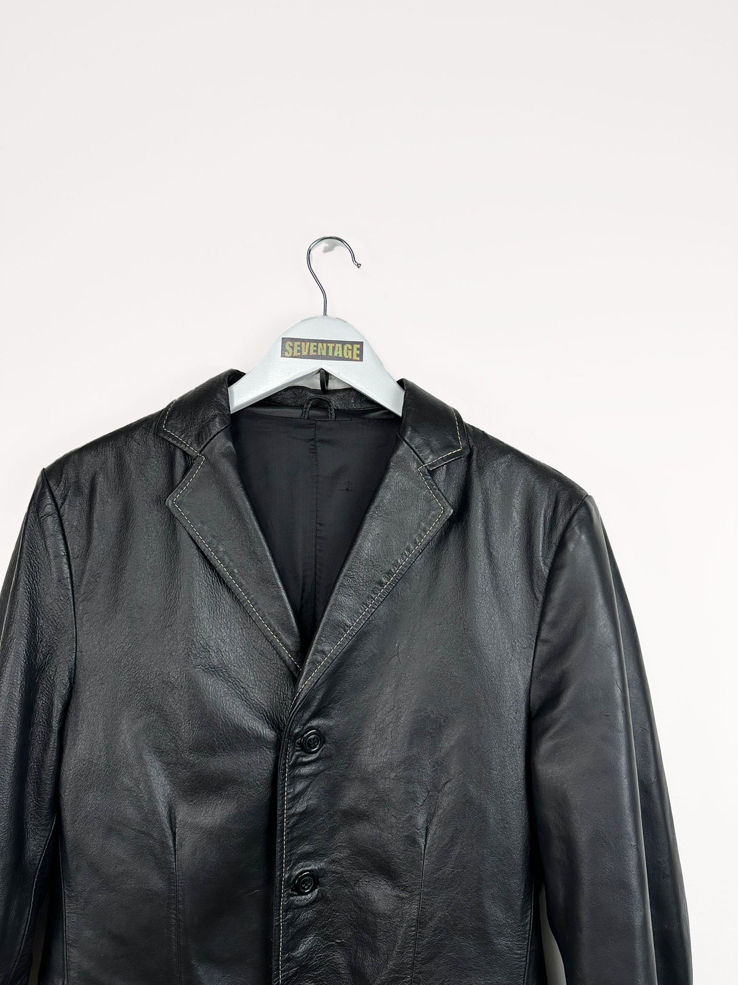 Giacca in pelle nera - M