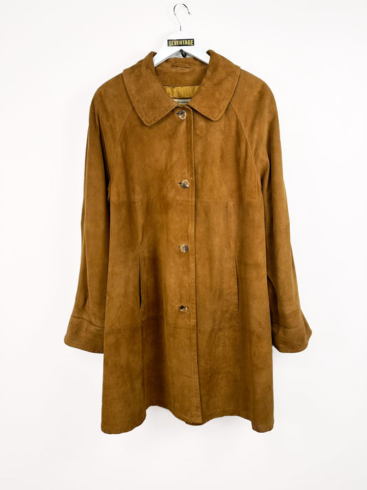 Trench in camoscio marrone donna - 46