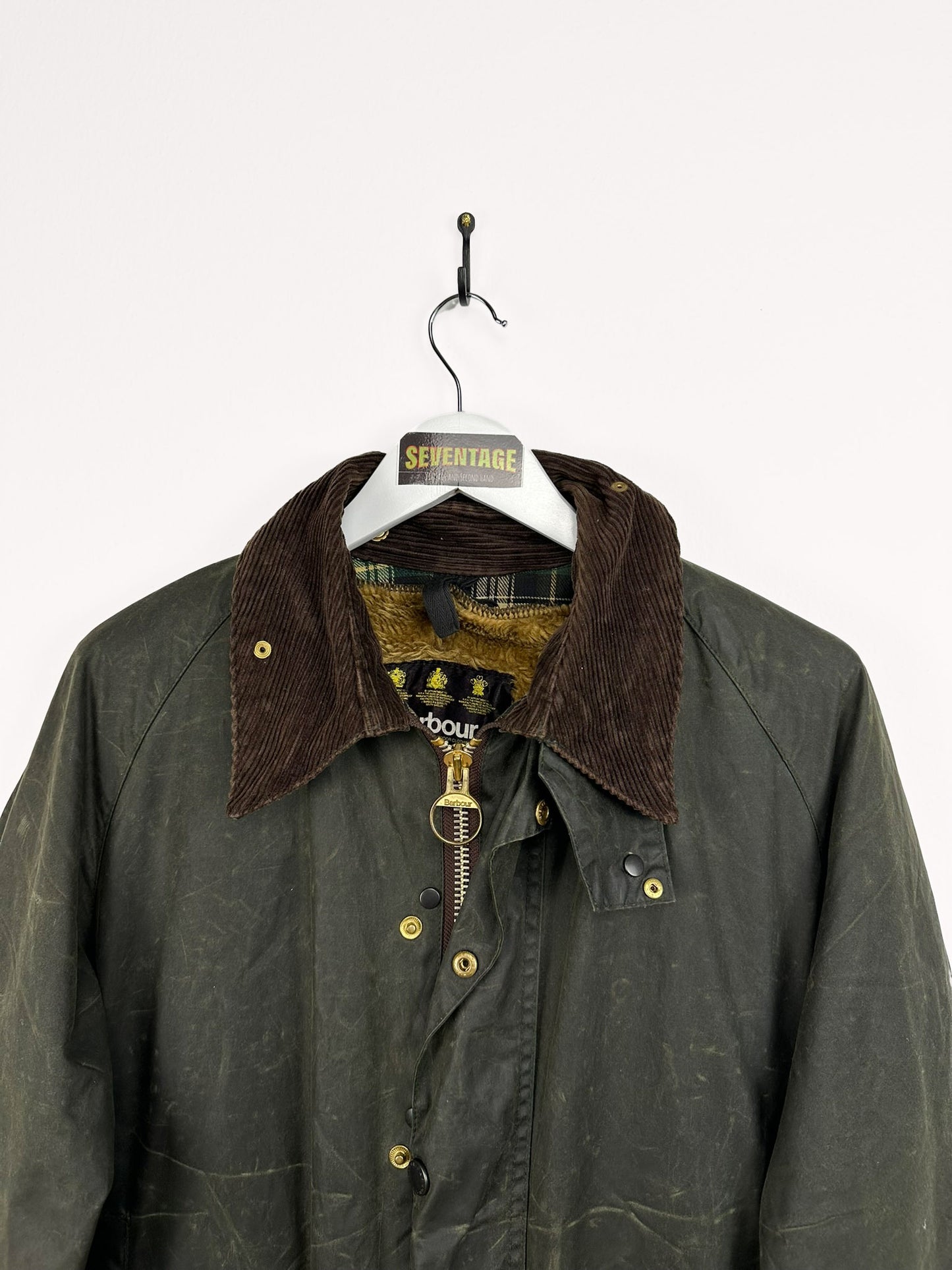 Barbour Beaufort verde imbottito 90s - L