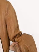 Giacca in pelle cammello donna - M