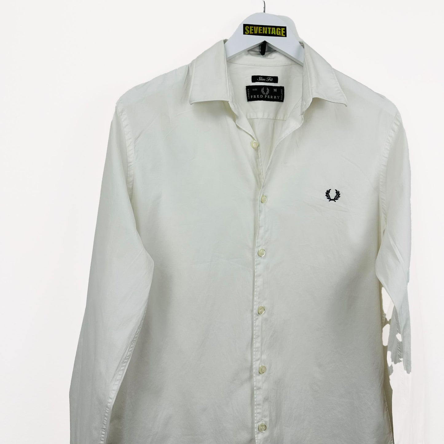 Camicia Fred Perry bianca vintage - M