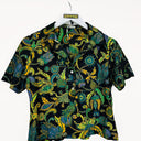 Camicia  vintage nera floreale donna - S