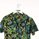Camicia  vintage nera floreale donna - S