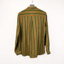 Camicia verde a righe over in viscosa - S