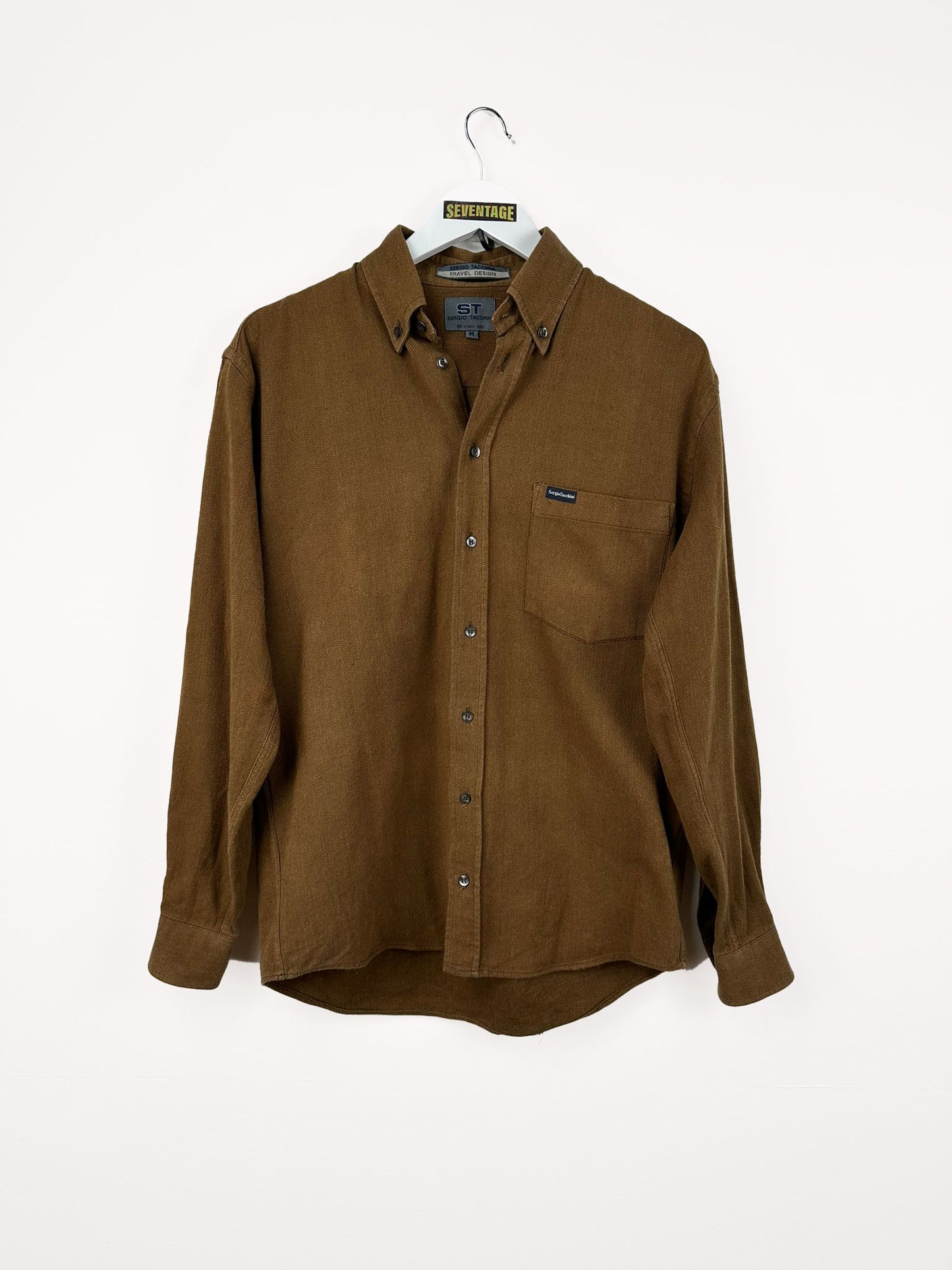 Camicia Sergio Tacchini marrone 90s - M
