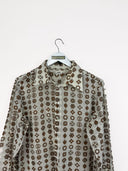 Camicia vintage bianca beige - L