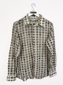 Camicia vintage bianca beige - L