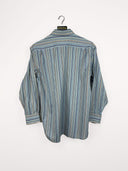 Camicia azzurra a righe 00s - M