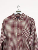 Camicia in flanella a quadretti beige - M