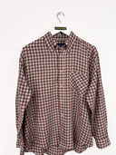 Camicia in flanella a quadretti beige - M