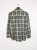 Camicia blu a quadri ricamo Paperino 90s donna - L
