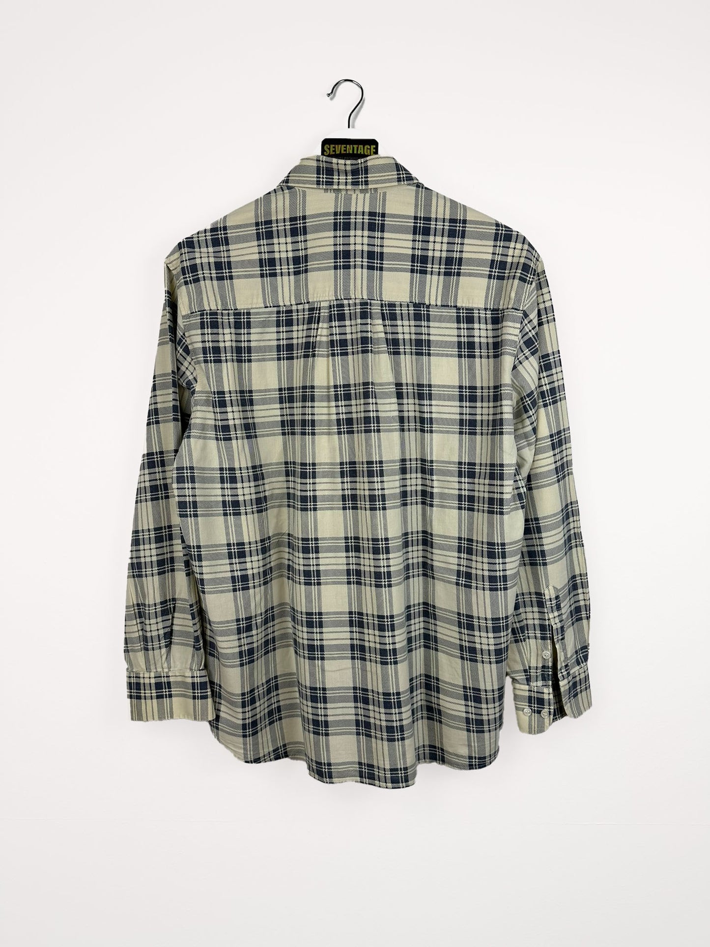 Camicia blu a quadri ricamo Paperino 90s donna - L