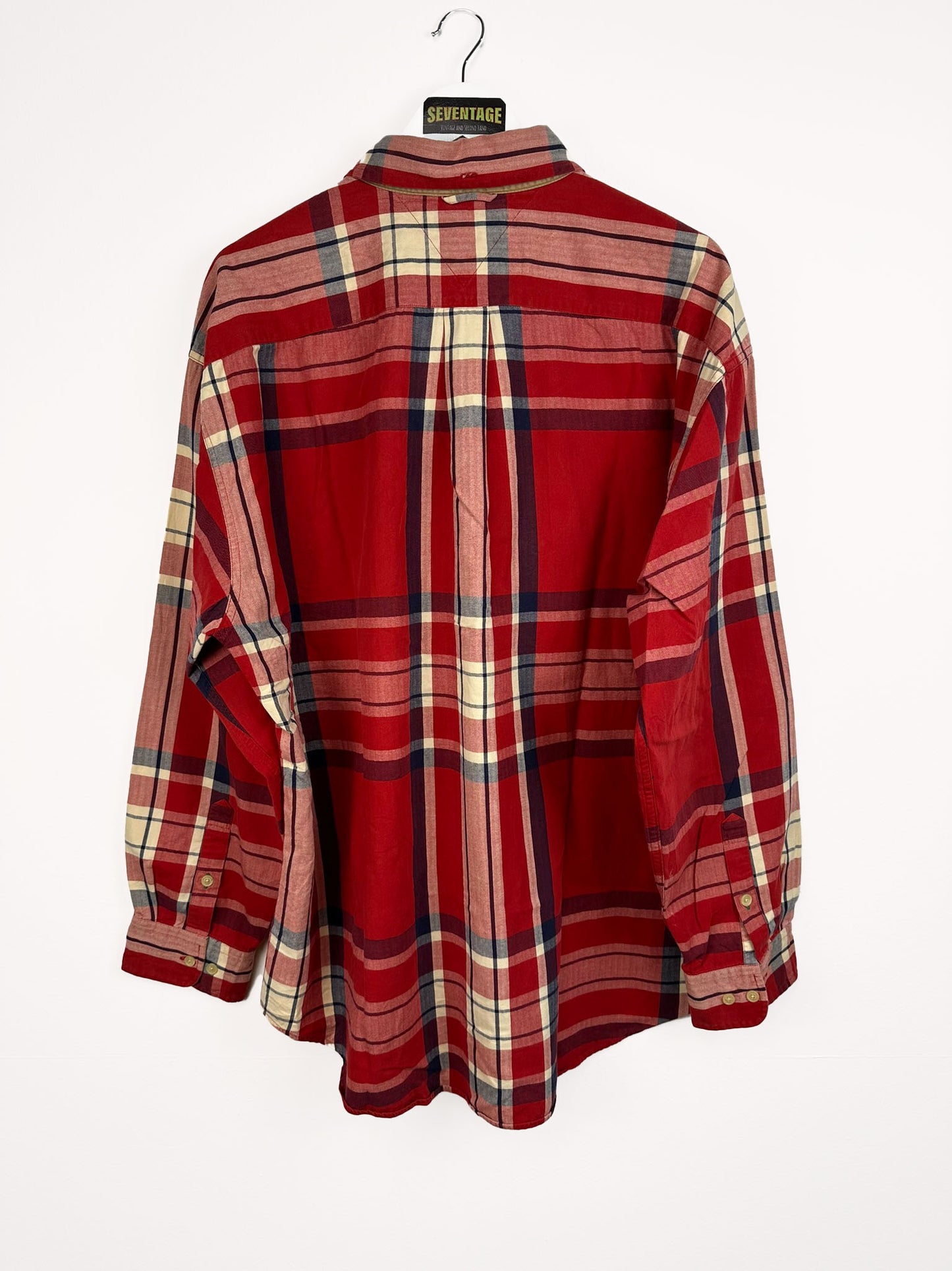 Camicia Tommy Hilfiger rossa 00s - XXL