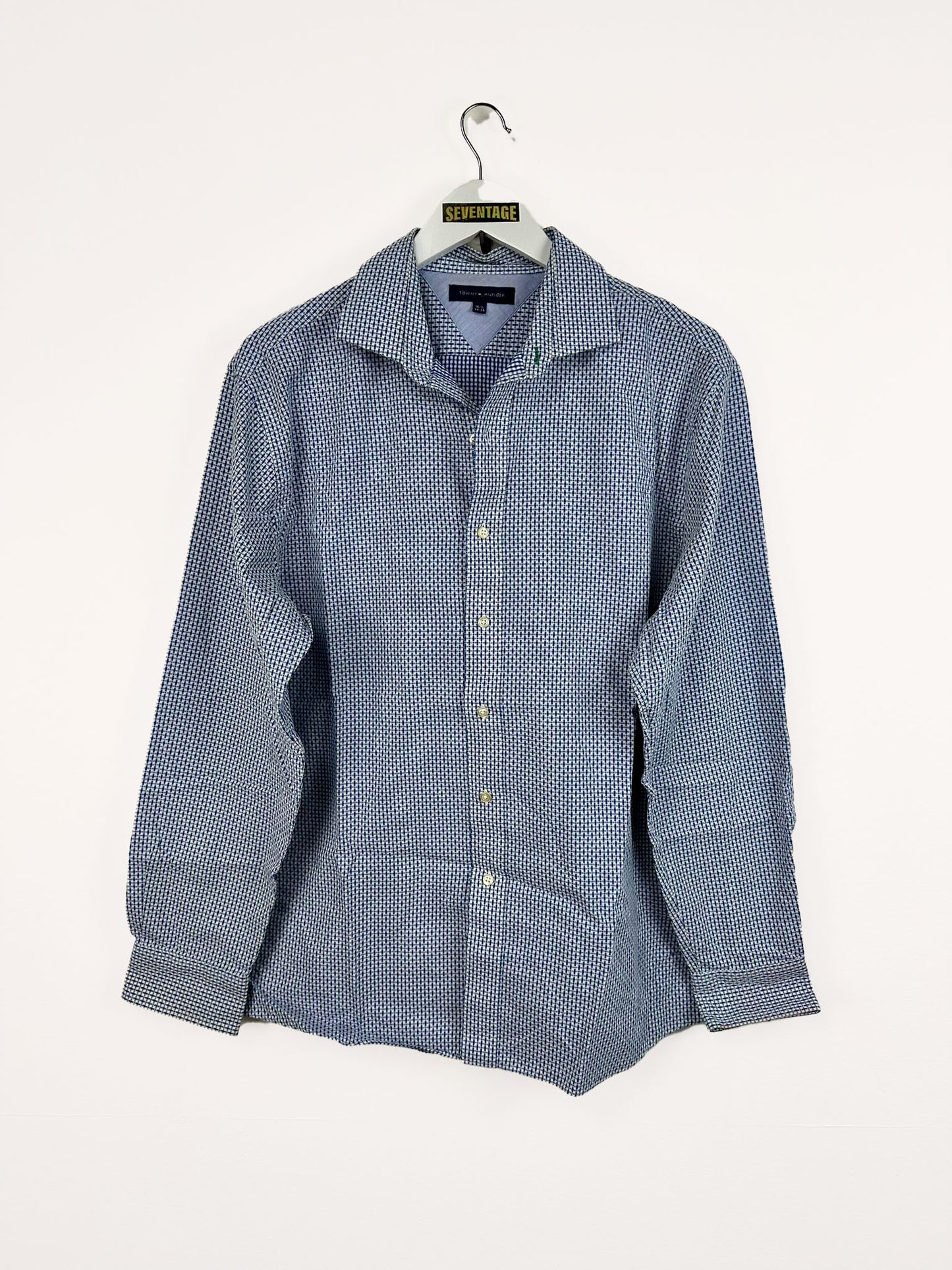 Camicia Tommy Hilfiger blu bianca - L