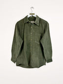 Camicia verde a costine 90s - L