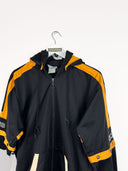 Felpa Adidas nera arancio 90s - L